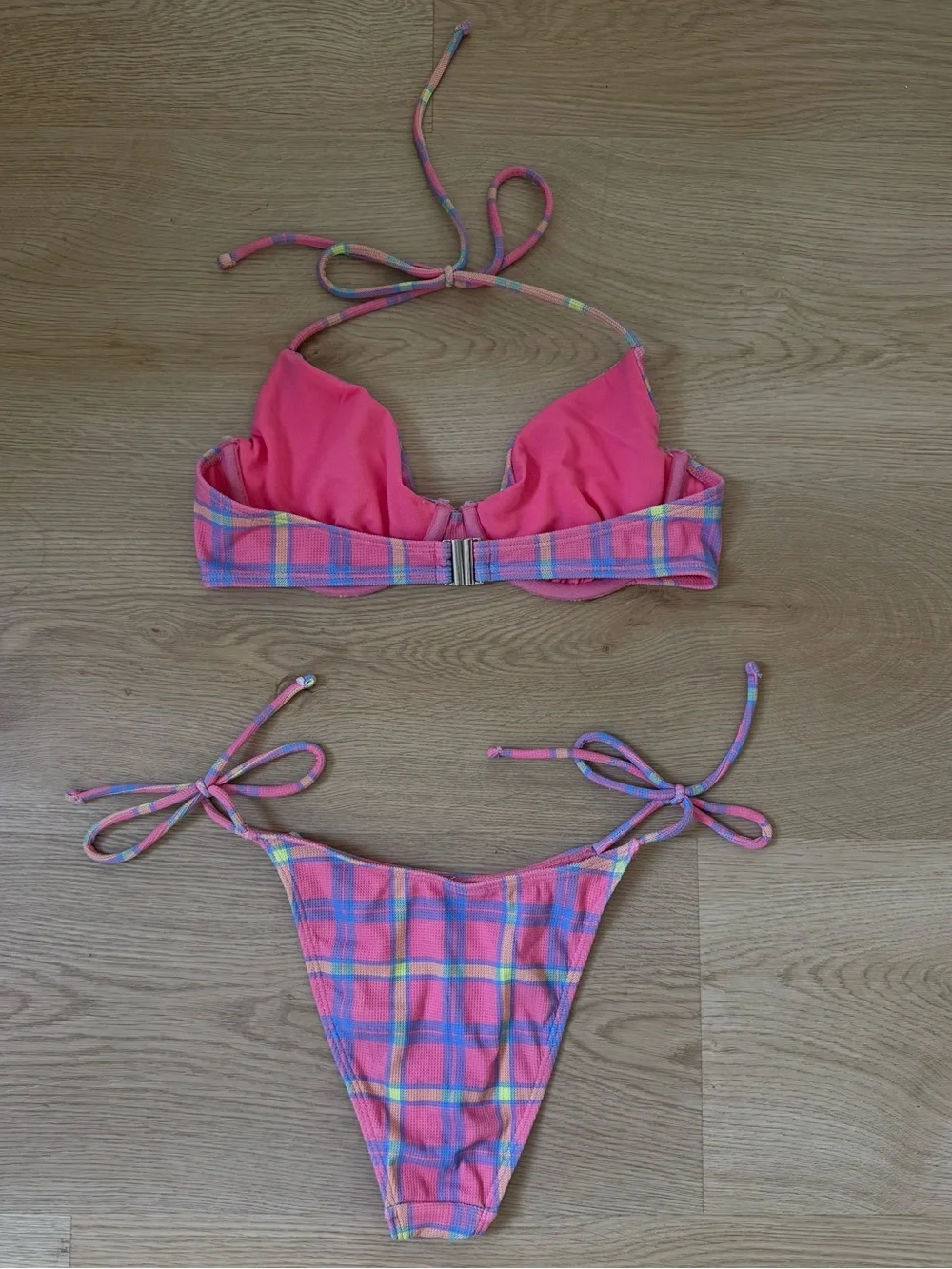 Pink Plaid Bikini